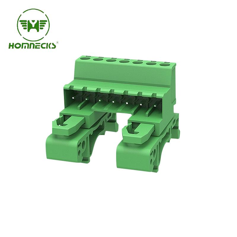 Rail pluggable terminal block