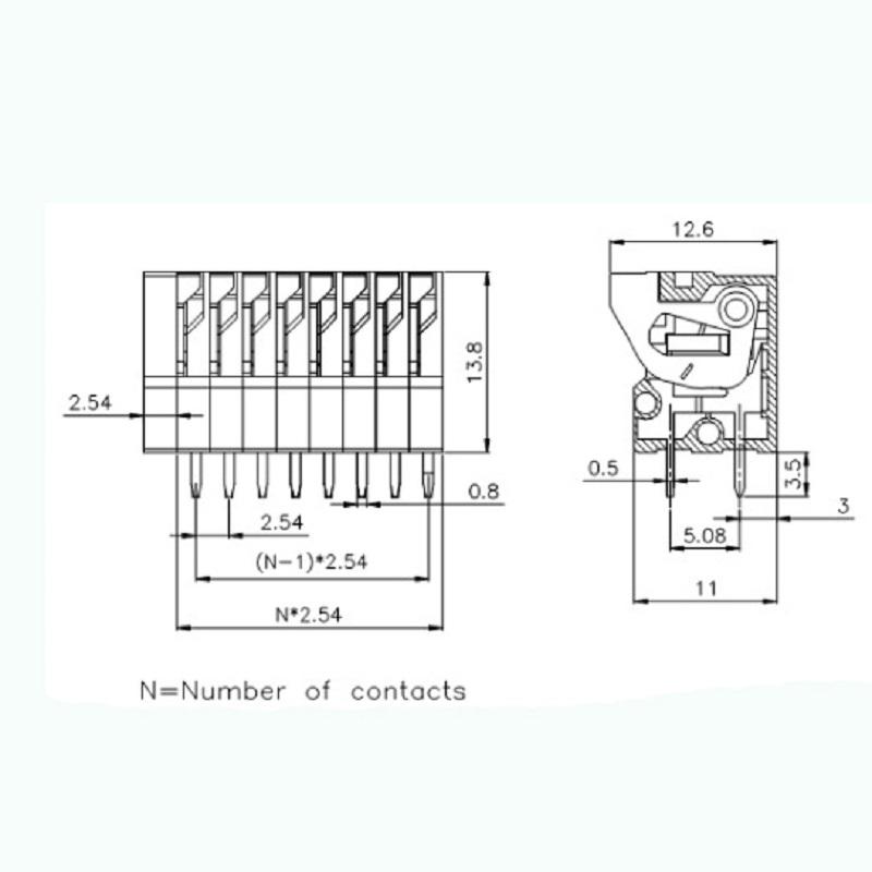 screwless  terminal block